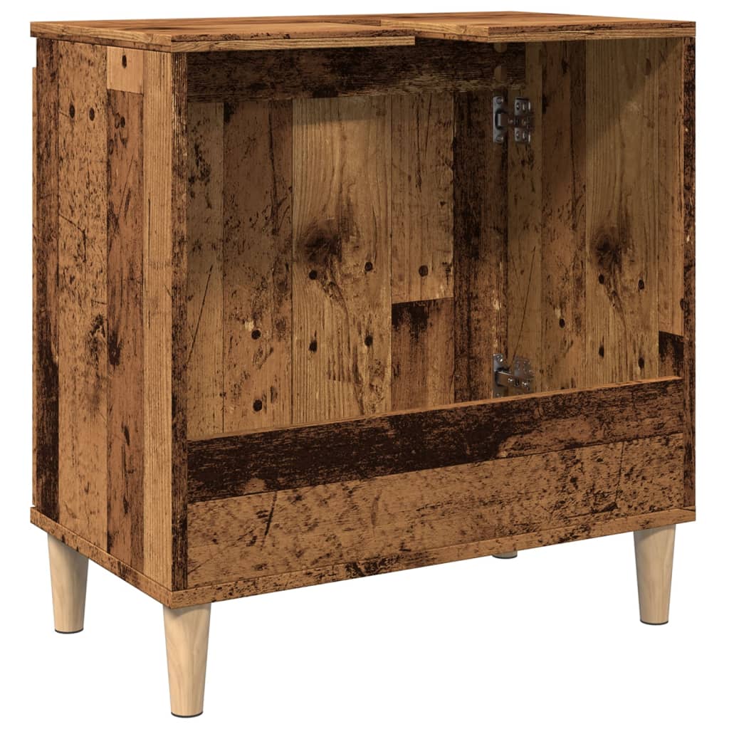 vidaXL Szafka pod umywalkę, stare drewno, 58x33x60 cm