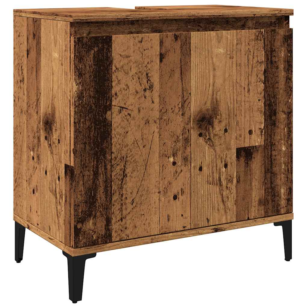 vidaXL Szafka pod umywalkę, stare drewno, 58x33x60 cm