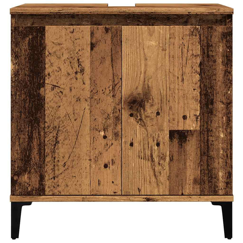 vidaXL Szafka pod umywalkę, stare drewno, 58x33x60 cm