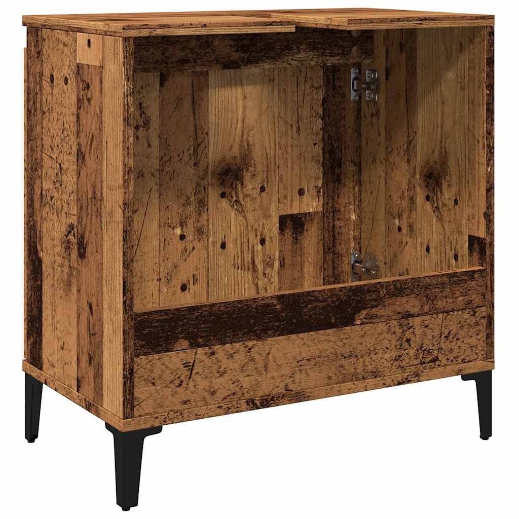 vidaXL Szafka pod umywalkę, stare drewno, 58x33x60 cm