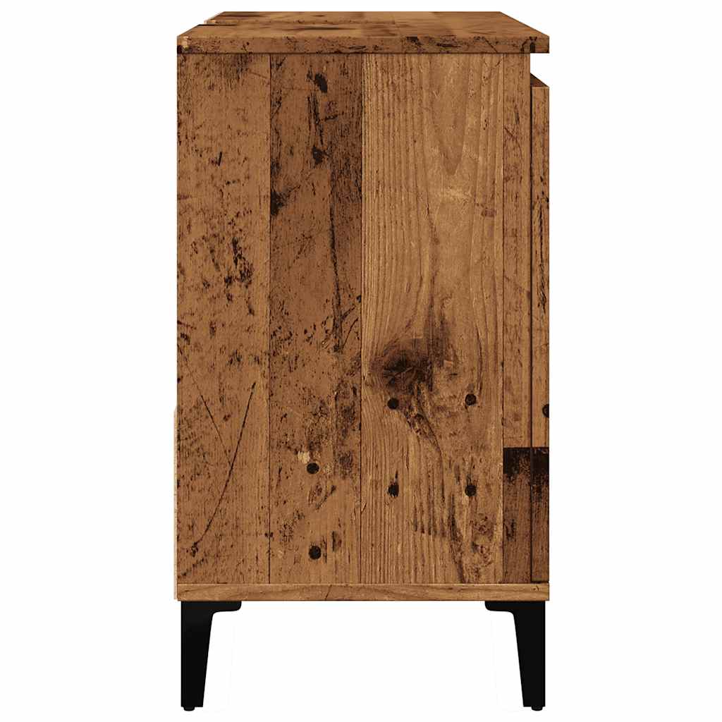 vidaXL Szafka pod umywalkę, stare drewno, 65x33x60 cm
