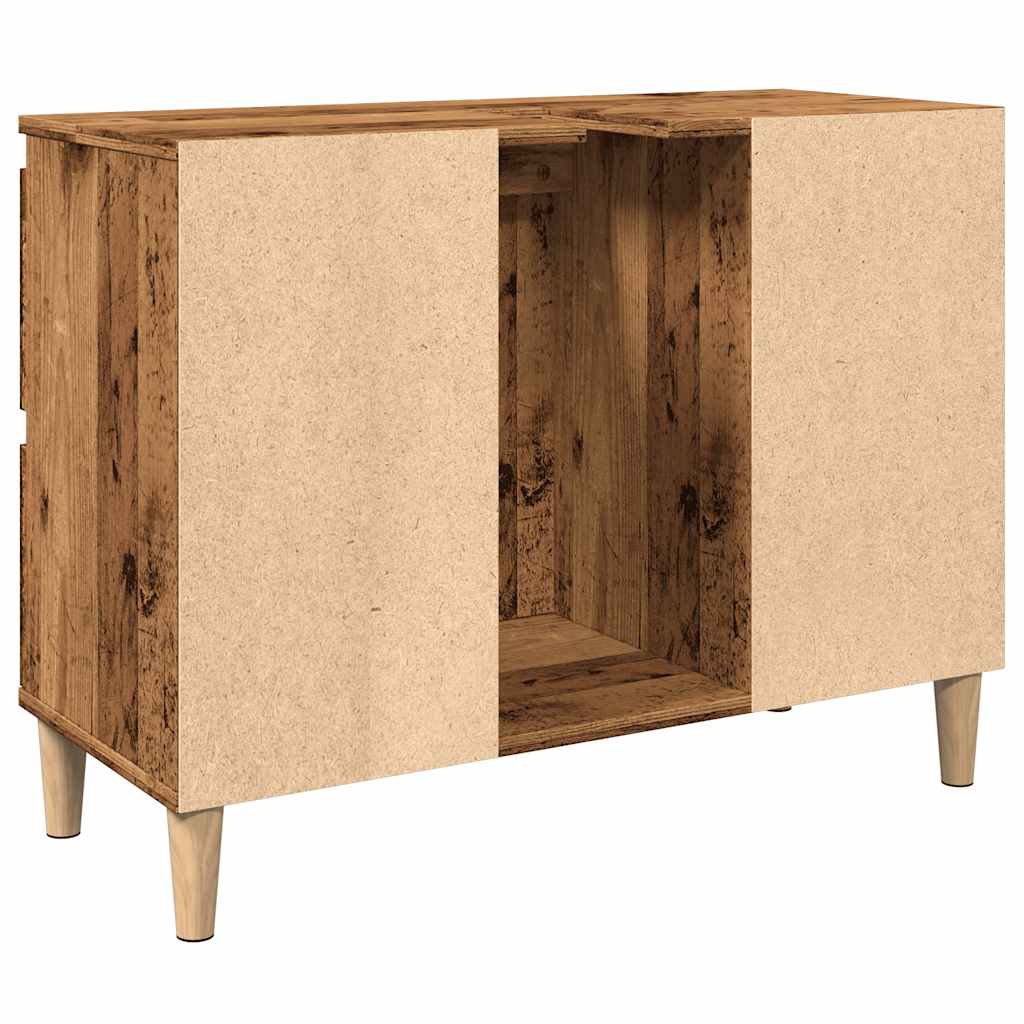 vidaXL Szafka pod umywalkę, stare drewno, 80x33x60 cm