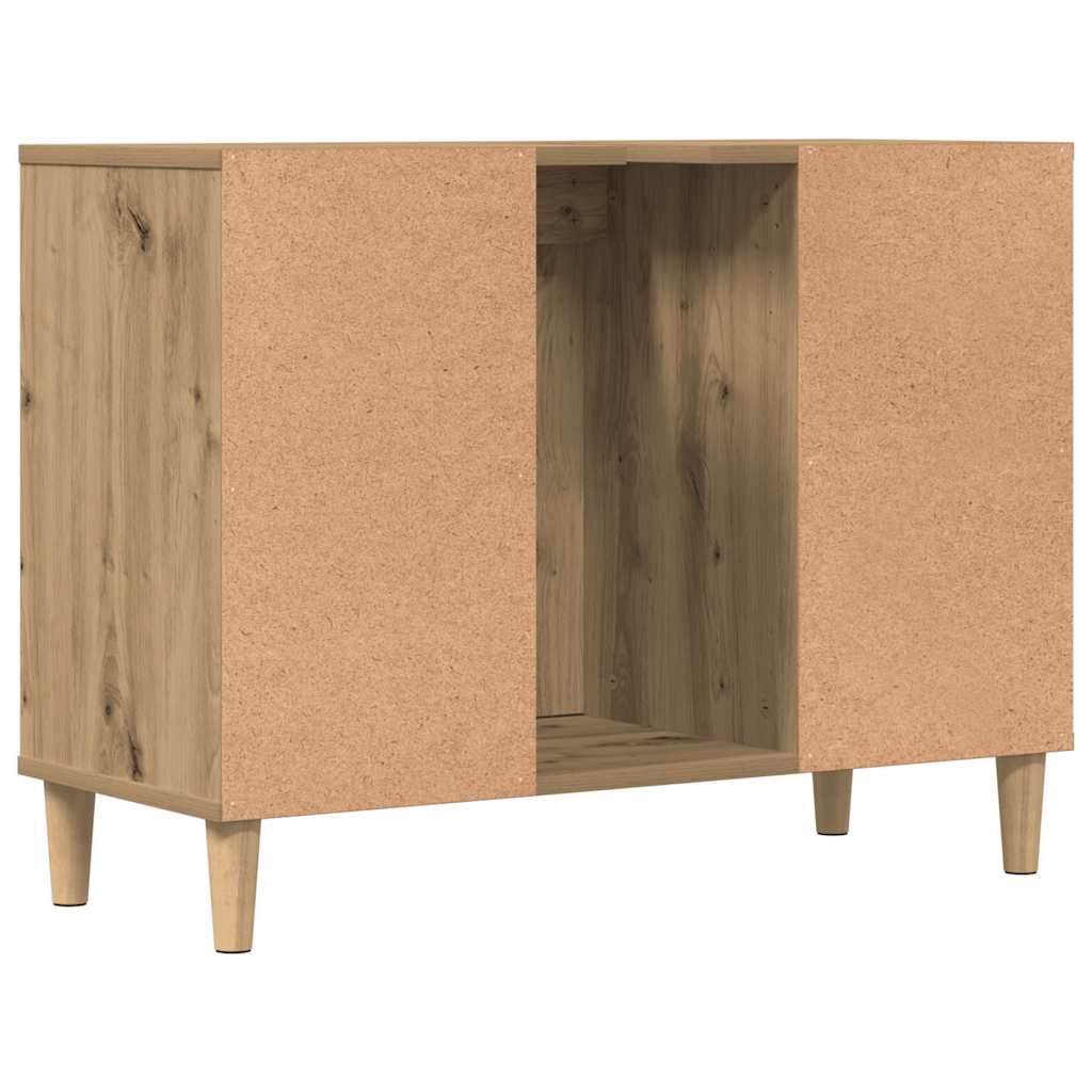 vidaXL Szafka pod umywalkę, dąb artisan, 80x33x60 cm