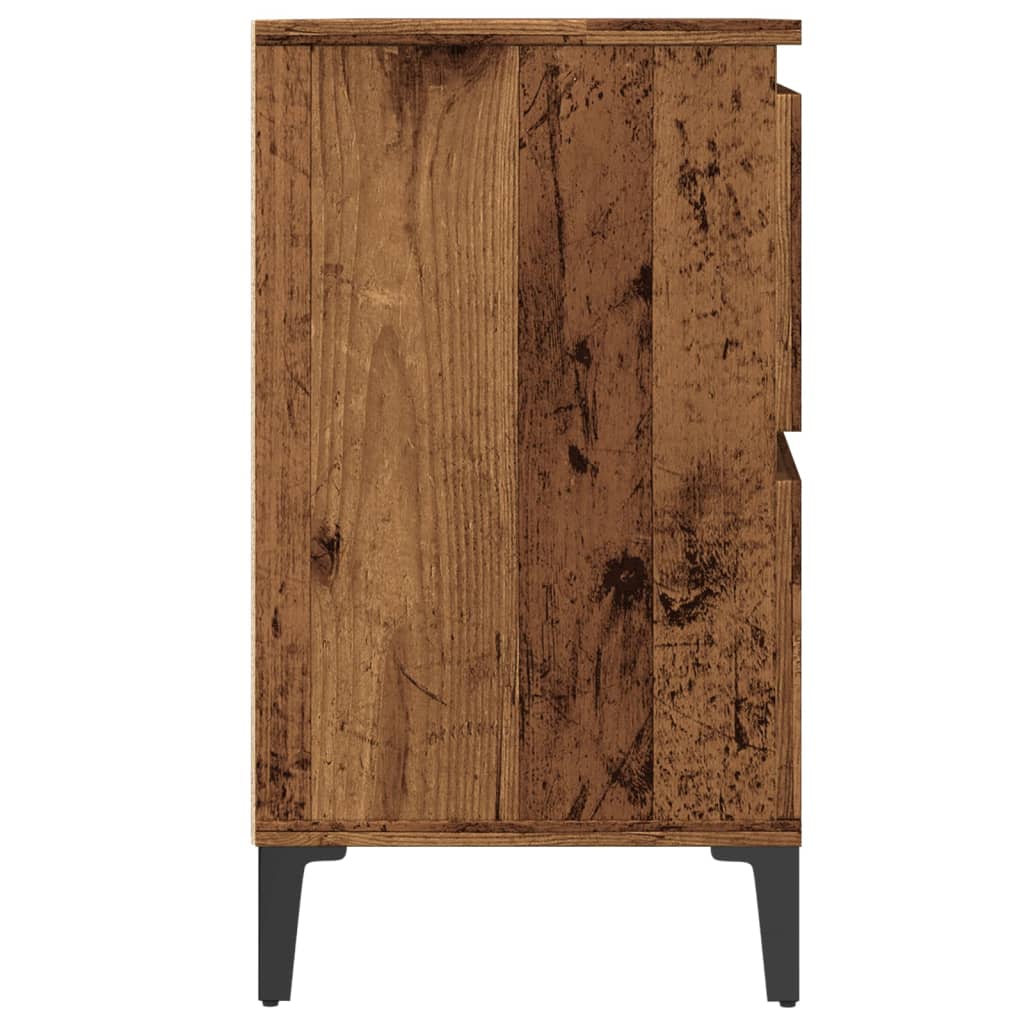 vidaXL Szafka pod umywalkę, stare drewno, 80x33x60 cm