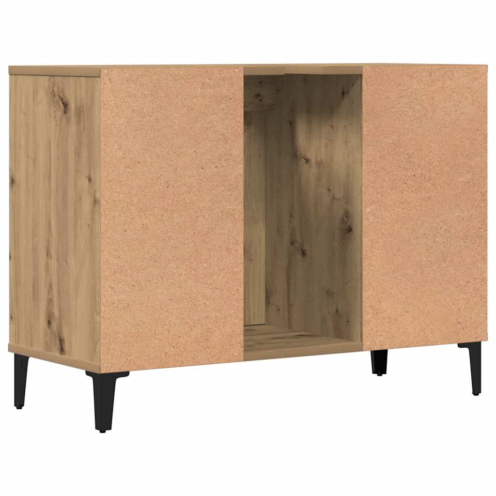 vidaXL Szafka pod umywalkę, dąb artisan, 80x33x60 cm