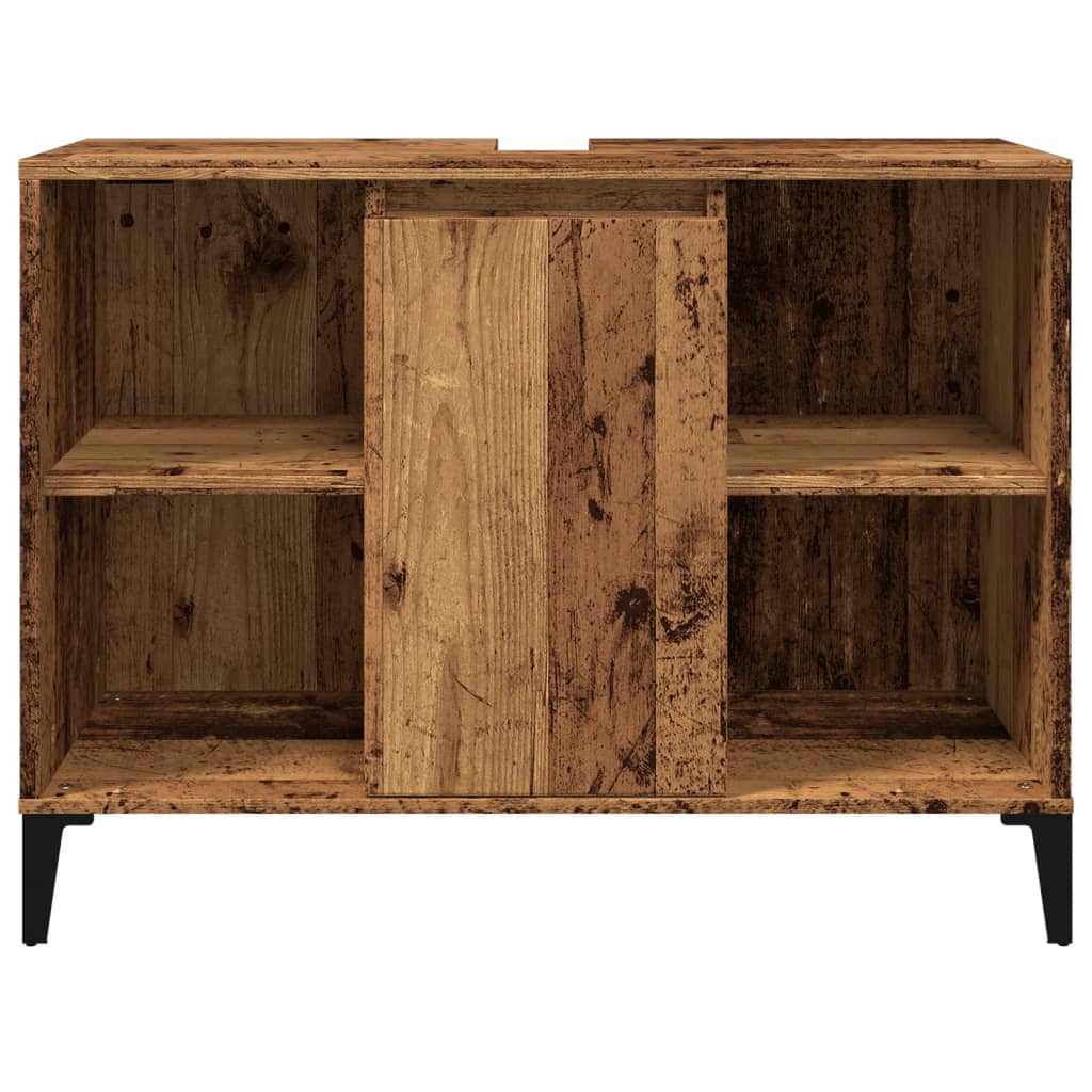 vidaXL Szafka pod umywalkę, stare drewno, 80x33x60 cm