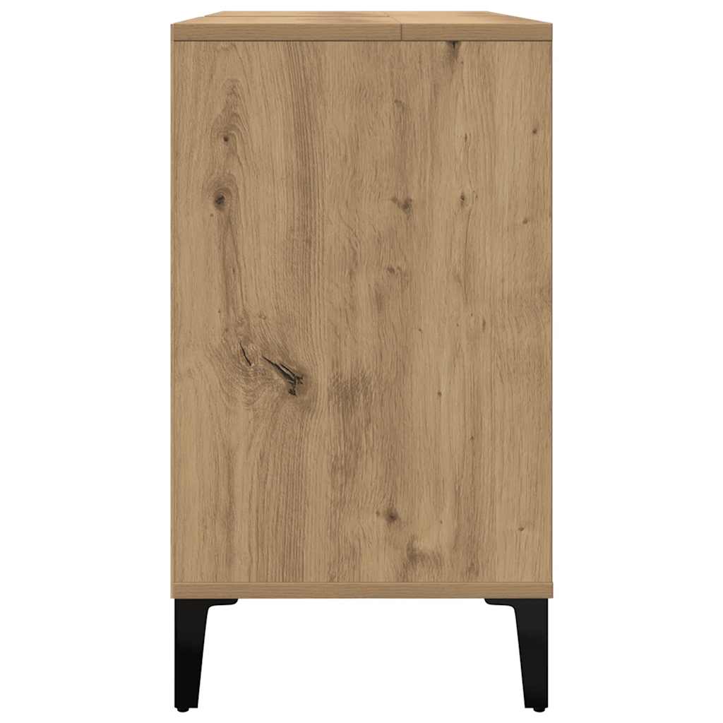 vidaXL Szafka pod umywalkę, dąb artisan, 80x33x60 cm