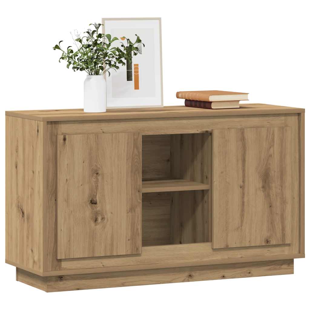 vidaXL Komoda, dąb artisan, 102x35x60 cm, materiał drewnopochodny