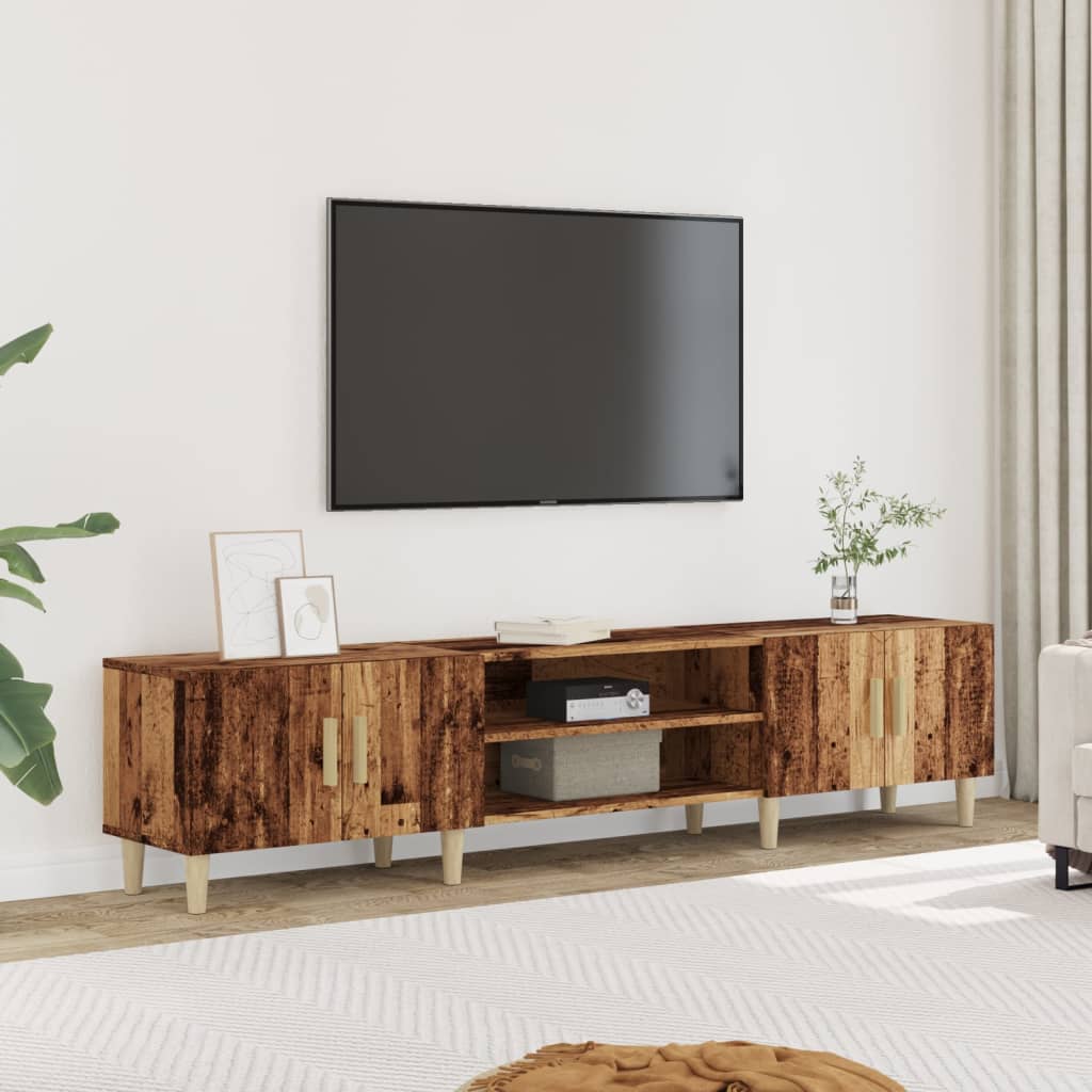 vidaXL Szafka TV, stare drewno, 180x31,5x40cm, materiał drewnopochodny