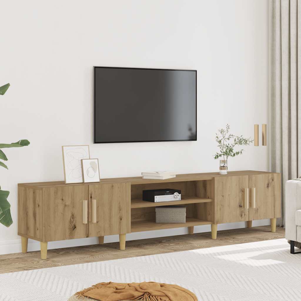 vidaXL Szafka TV, dąb artisan, 180x31,5x40 cm, materiał drewnopochodny