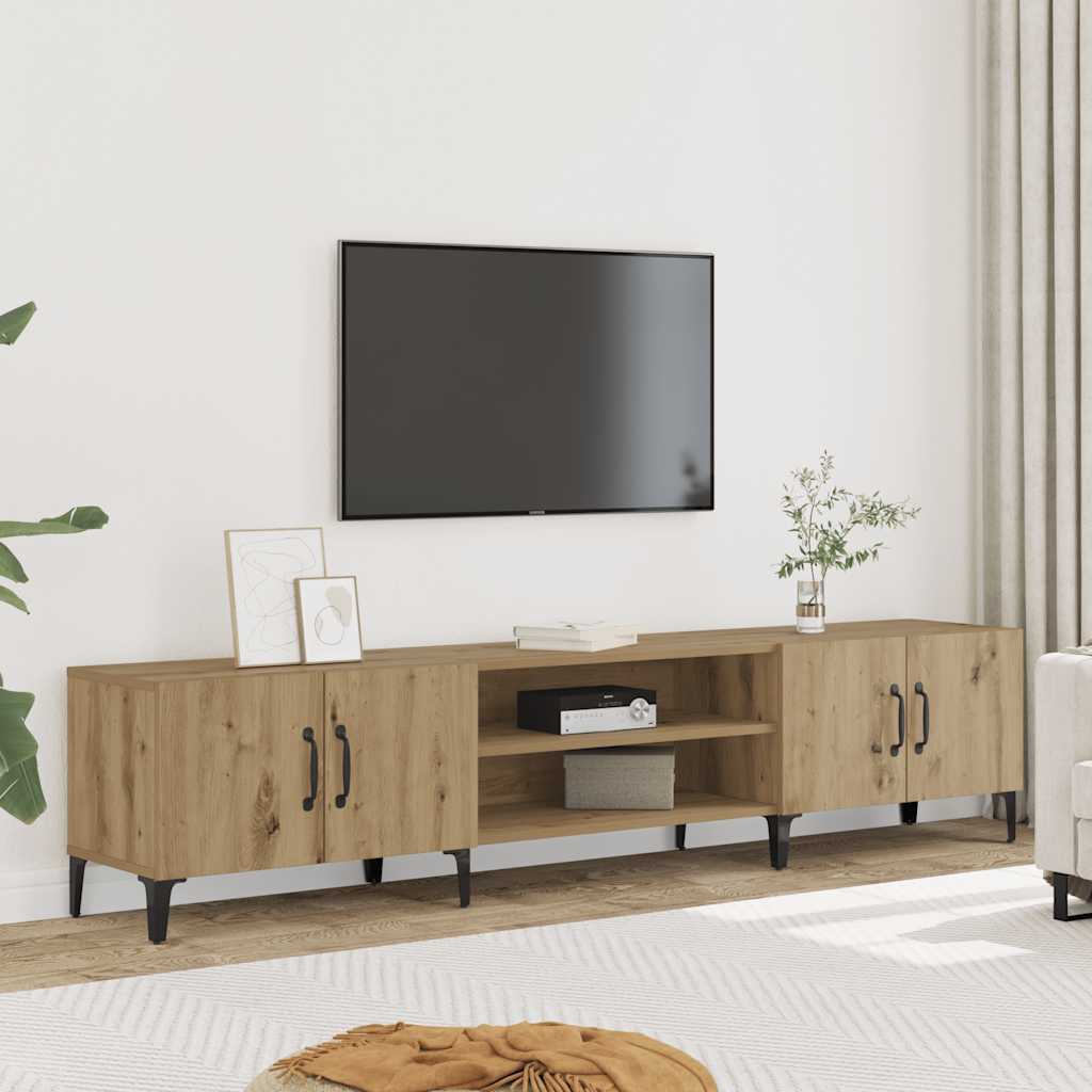vidaXL Szafka TV, dąb artisian, 180x31,5x40cm, materiał drewnopochodny