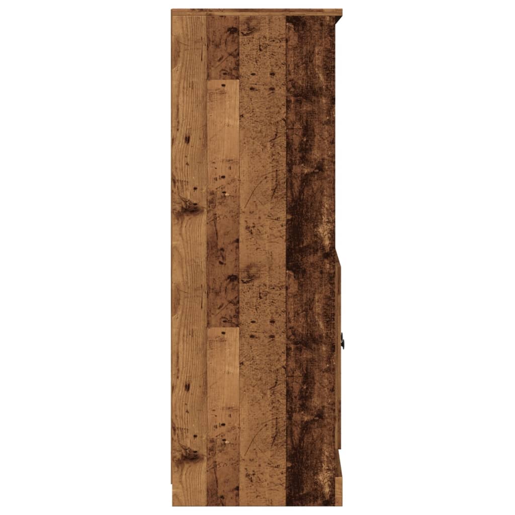 vidaXL Kredens, stare drewno, 60x35,5x103,5cm, materiał drewnopochodny