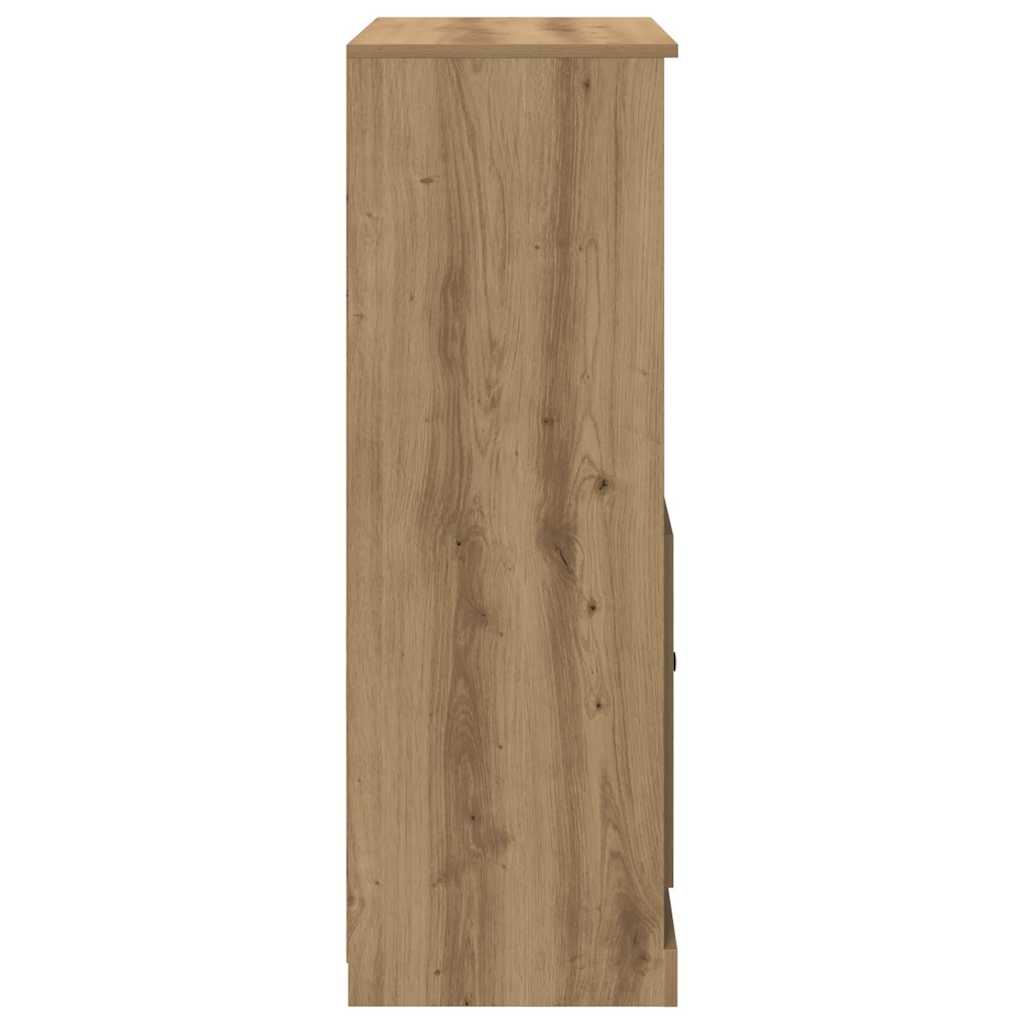 vidaXL Kredens, dąb artisian, 60x35,5x103,5cm, materiał drewnopochodny