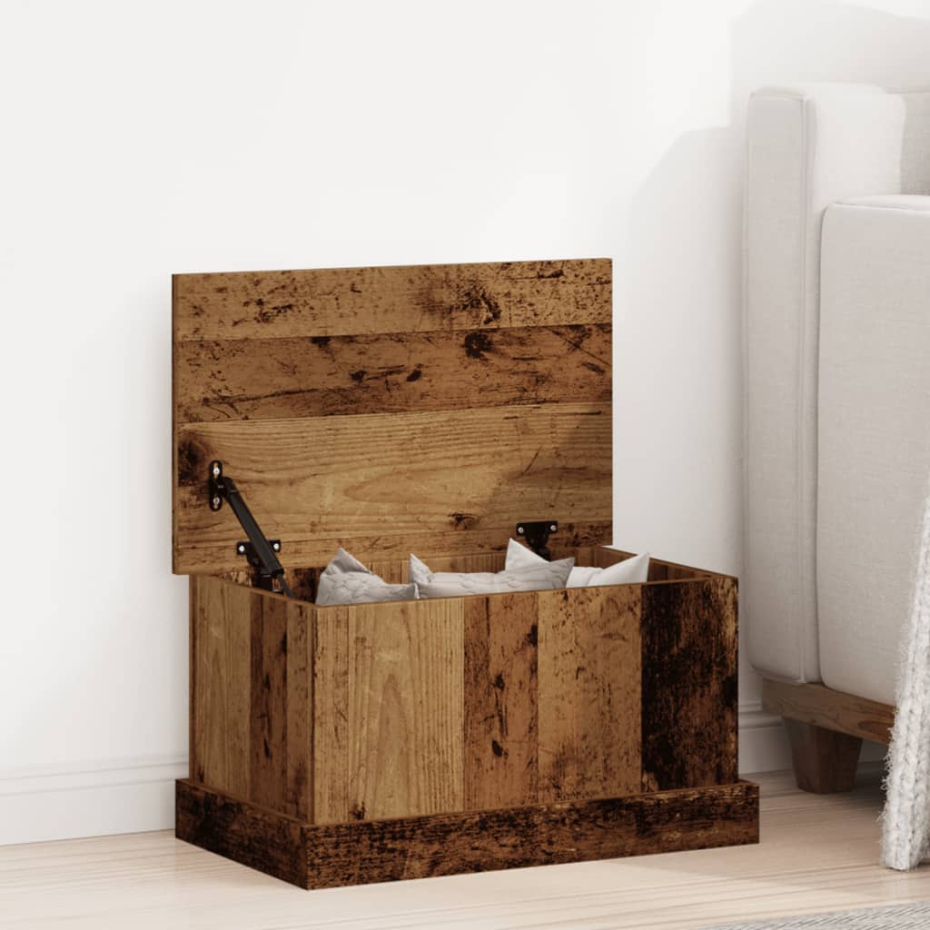 vidaXL Skrzynia, stare drewno, 30x50x28 cm, materiał drewnopochodny