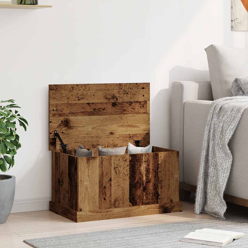 vidaXL Skrzynia, stare drewno, 70x40x38 cm, materiał drewnopochodny