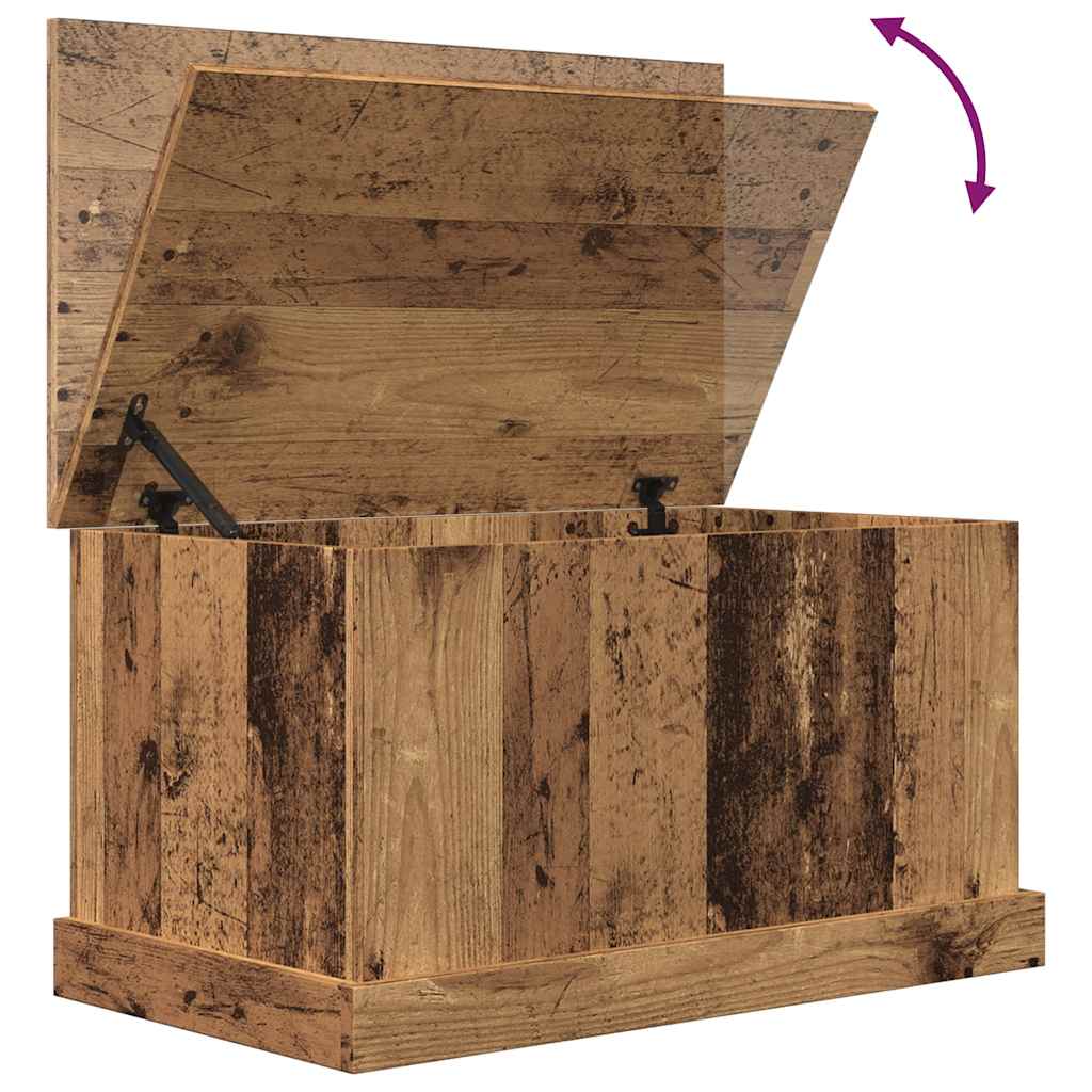 vidaXL Skrzynia, stare drewno, 70x40x38 cm, materiał drewnopochodny