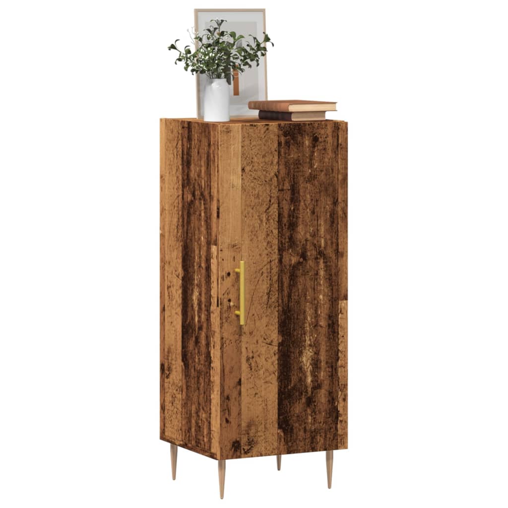 vidaXL Szafka, stare drewno, 34,5x34x90 cm, materiał drewnopochodny