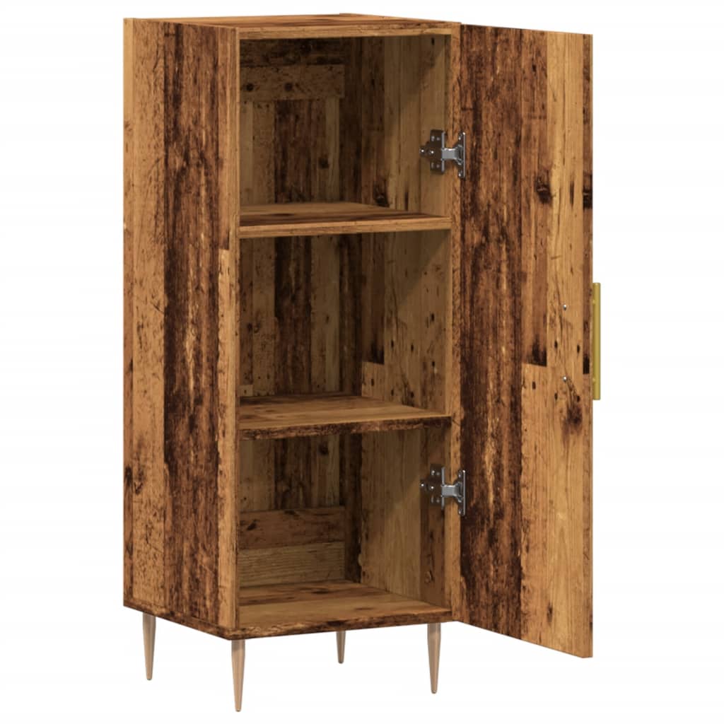vidaXL Szafka, stare drewno, 34,5x34x90 cm, materiał drewnopochodny