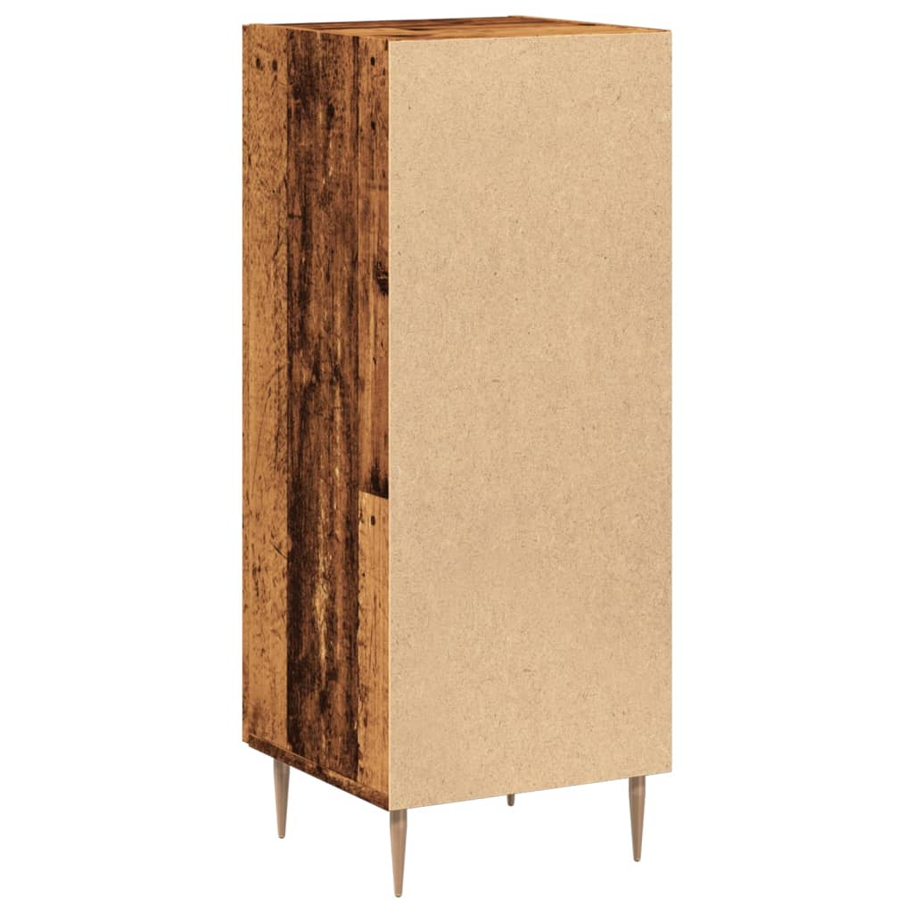 vidaXL Szafka, stare drewno, 34,5x34x90 cm, materiał drewnopochodny