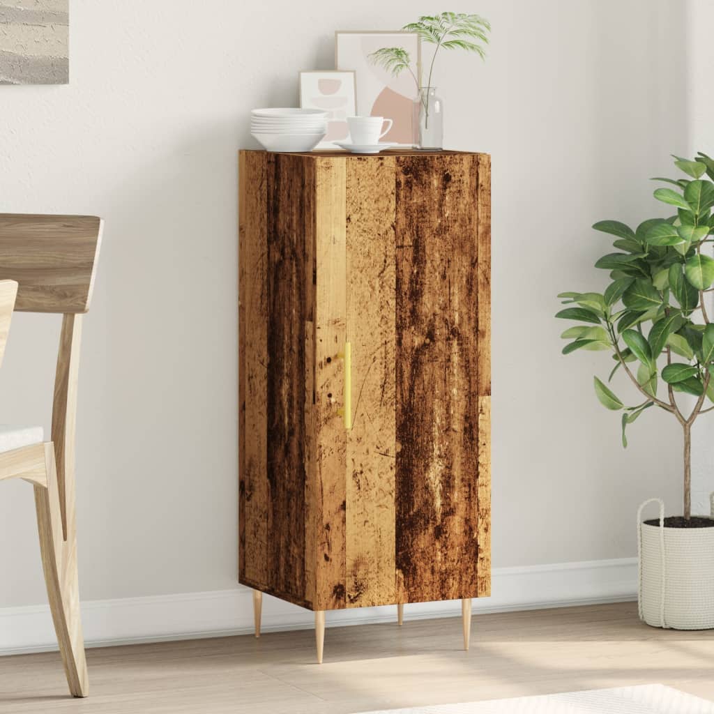vidaXL Szafka, stare drewno, 34,5x34x90 cm, materiał drewnopochodny