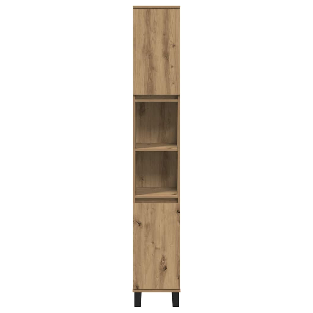 vidaXL Szafka łazienkowa, dąb artisan, 30x30x190 cm