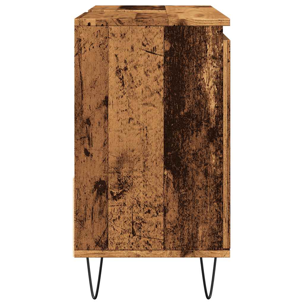 vidaXL Szafka pod umywalkę, stare drewno, 65x33x60 cm