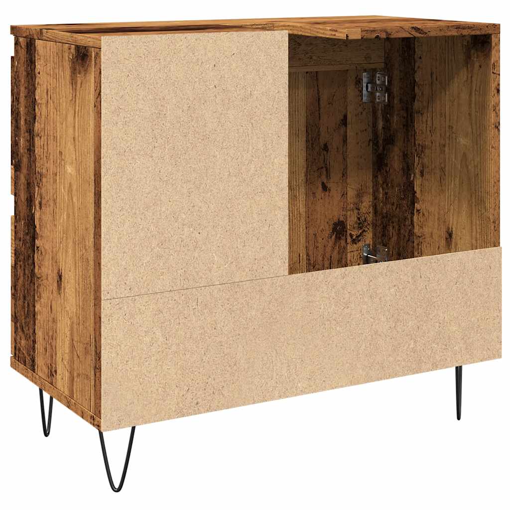 vidaXL Szafka pod umywalkę, stare drewno, 65x33x60 cm