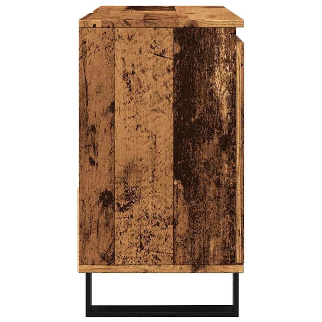 vidaXL Szafka pod umywalkę, stare drewno, 65x33x60 cm