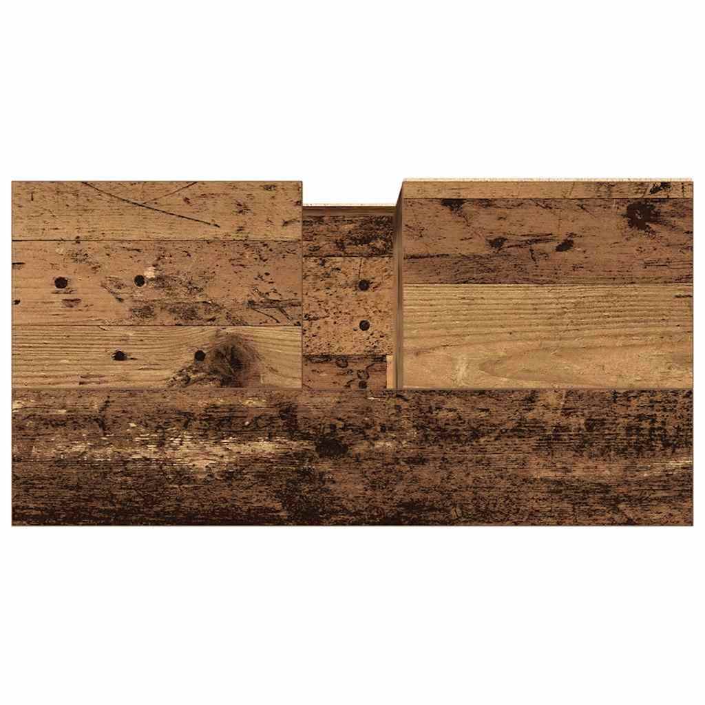 vidaXL Szafka pod umywalkę, stare drewno, 65x33x60 cm