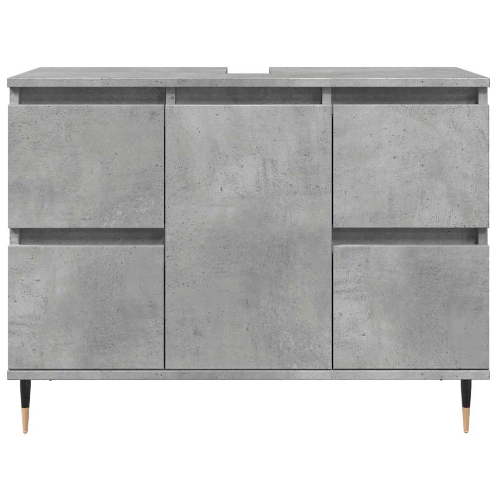 vidaXL Szafka łazienkowa, szarość betonu, 80x33x60 cm