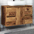 vidaXL Szafka łazienkowa, stare drewno, 80x33x60 cm