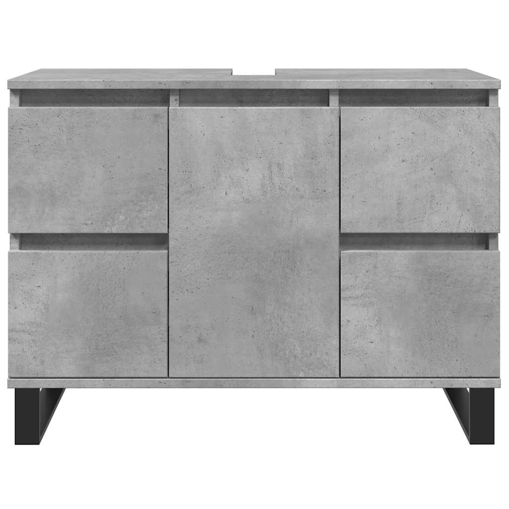 vidaXL Szafka pod umywalkę łazienkową, szarość betonu, 80x33x60 cm