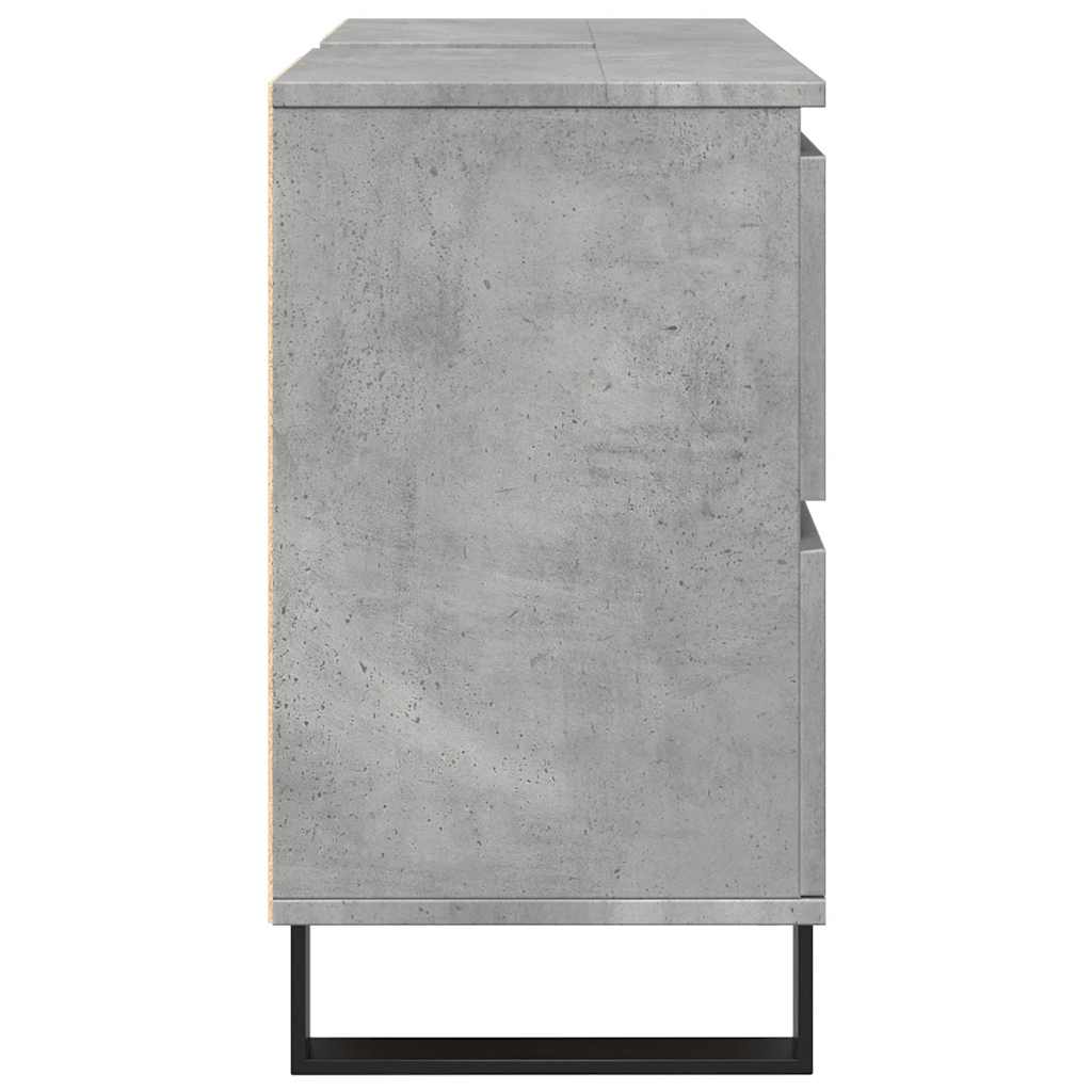 vidaXL Szafka pod umywalkę łazienkową, szarość betonu, 80x33x60 cm