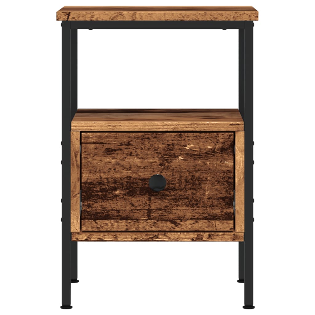 vidaXL Szafka nocna, stare drewno, 34x36x50cm, materiał drewnopochodny