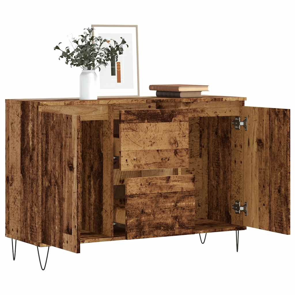 vidaXL Szafka, stare drewno, 101,5x35x70 cm, materiał drewnopochodny