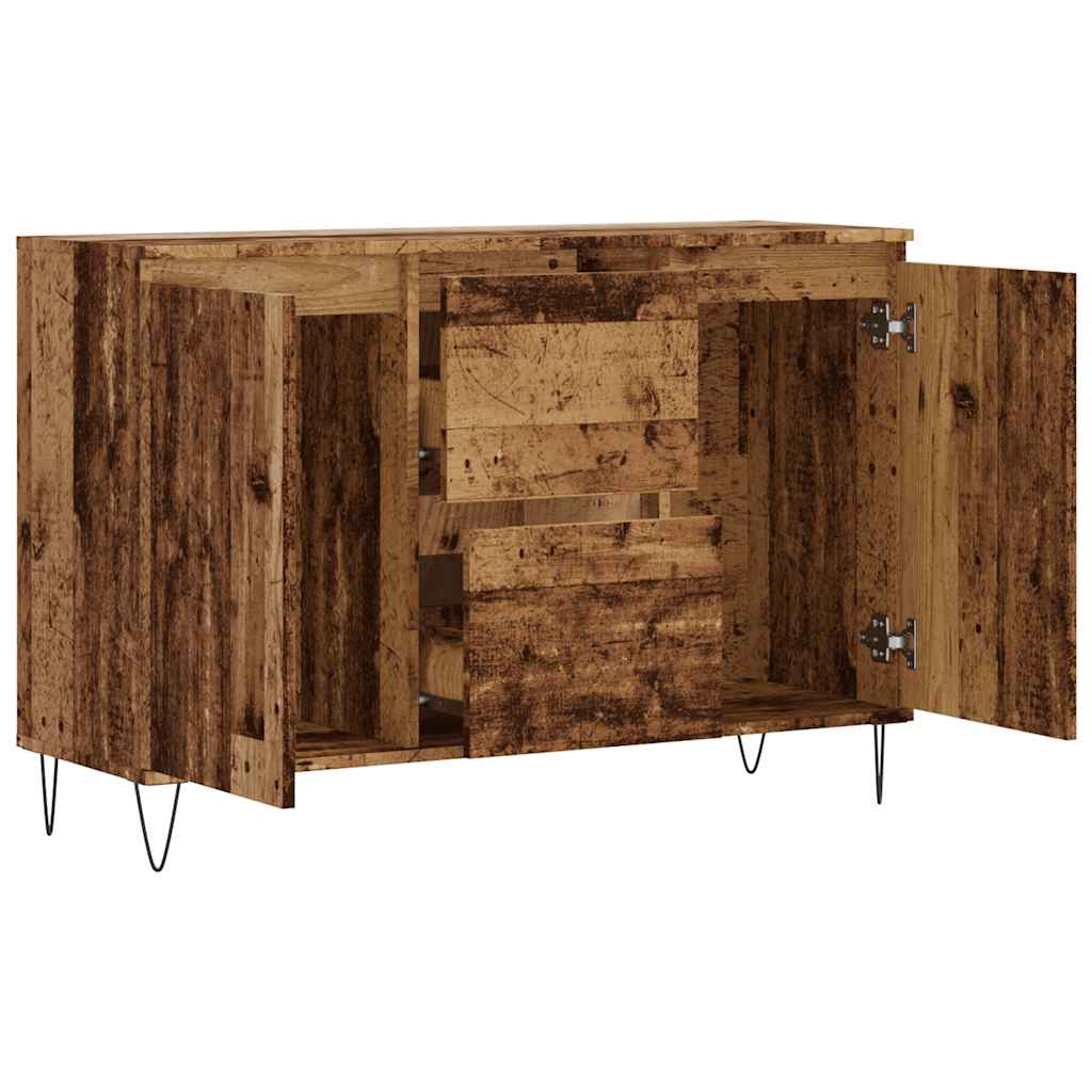 vidaXL Szafka, stare drewno, 101,5x35x70 cm, materiał drewnopochodny