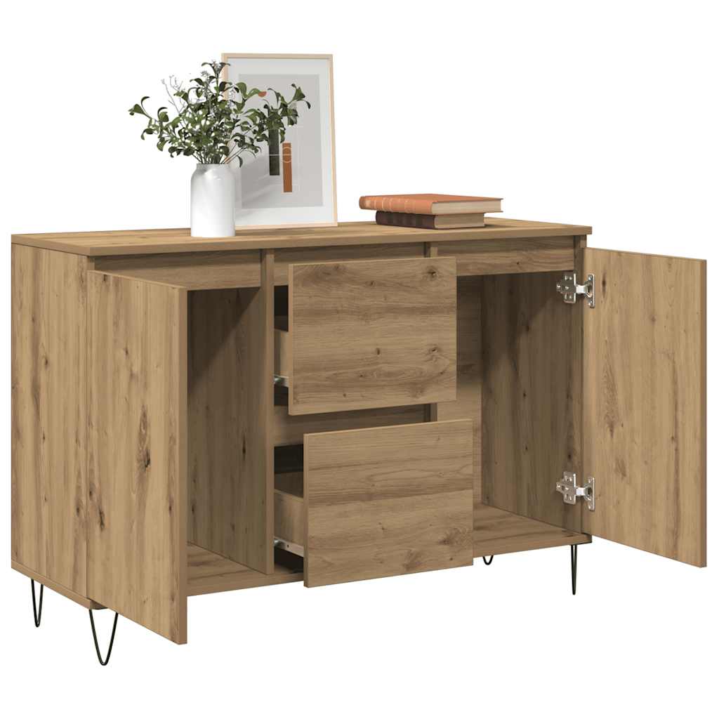 vidaXL Szafka, dąb artisan, 101,5x35x70 cm, materiał drewnopochodny