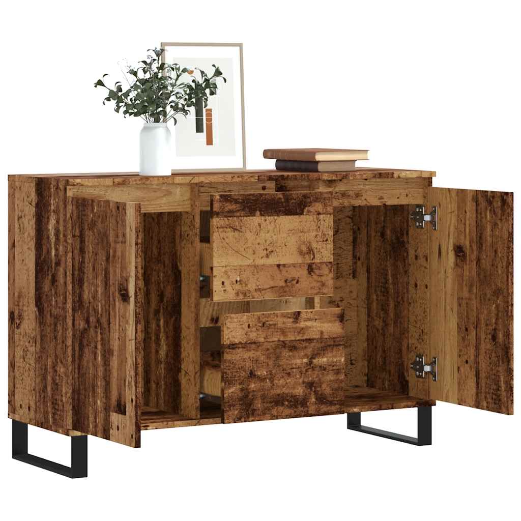 vidaXL Szafka, stare drewno, 101,5x35x70 cm, materiał drewnopochodny