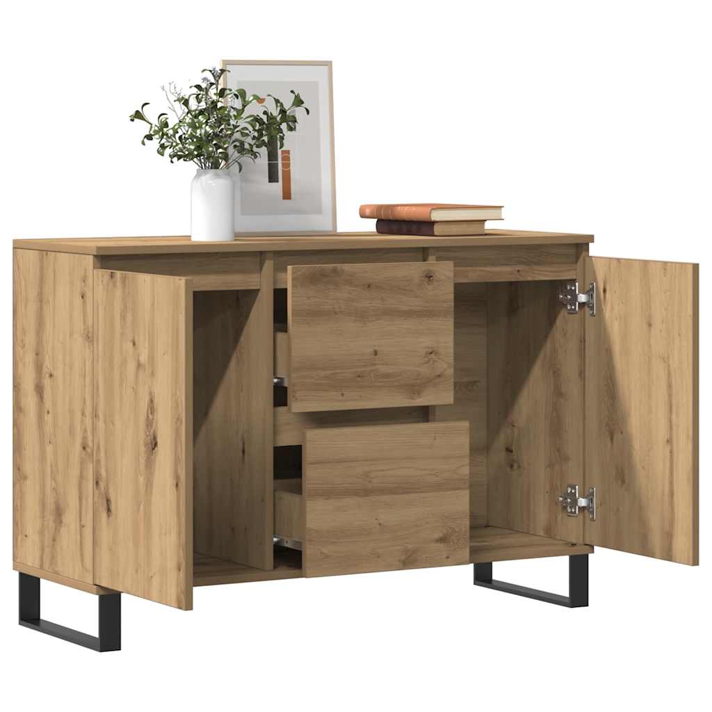 vidaXL Szafka, dąb artisan, 101,5x35x70 cm, materiał drewnopochodny