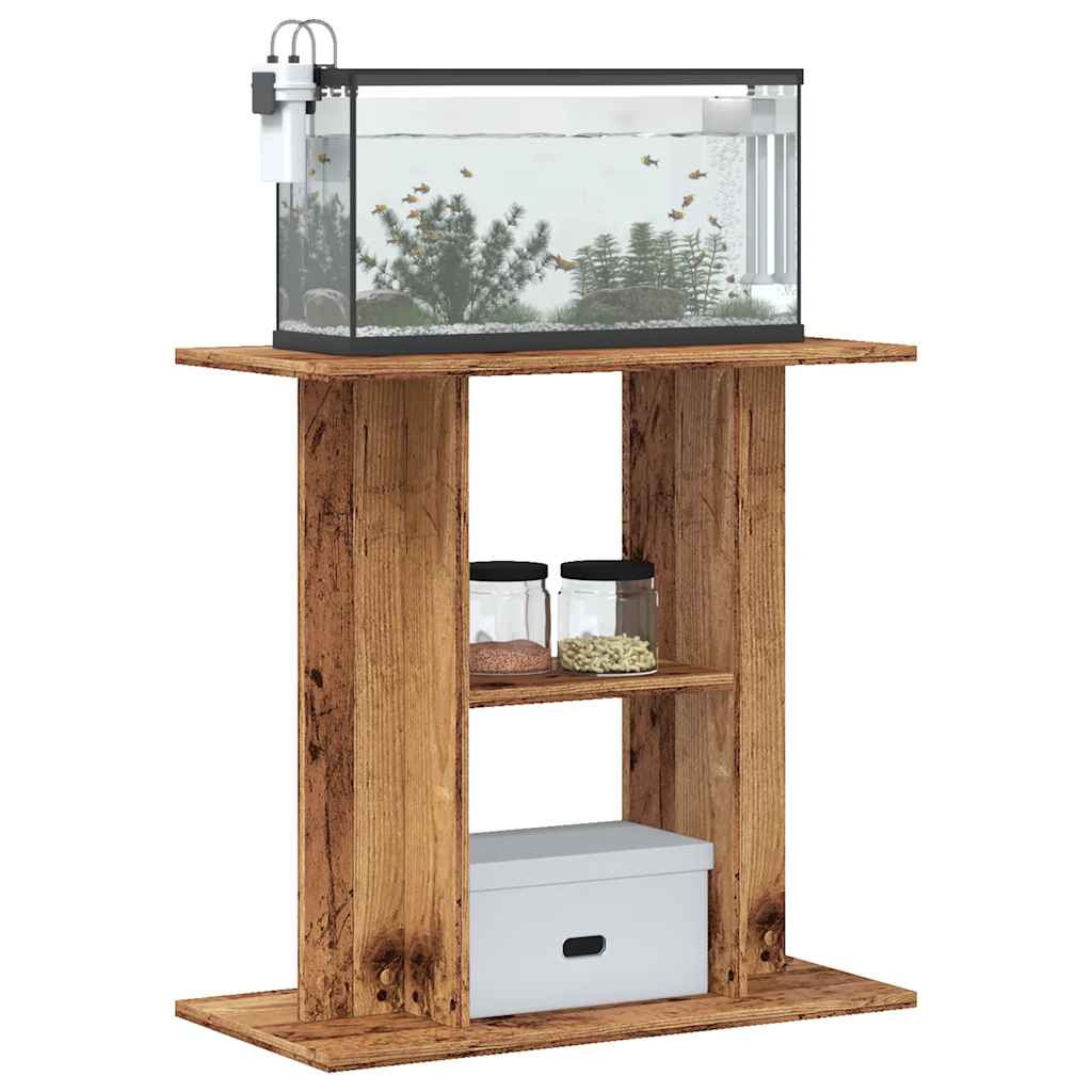 vidaXL Stojak pod akwarium Stare drewno 60x30x60 cm Drewno konstrukcyjne