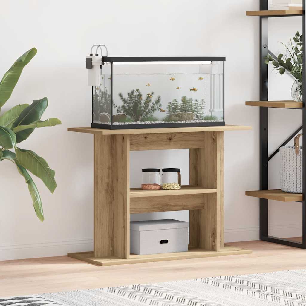 vidaXL Stojak pod akwarium Artisan Oak 80x35x60 cm Drewno konstrukcyjne