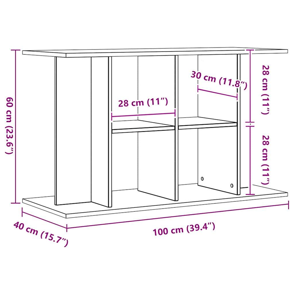 vidaXL Stojak pod akwarium Artisan Oak 100x40x60 cm Drewno konstrukcyjne