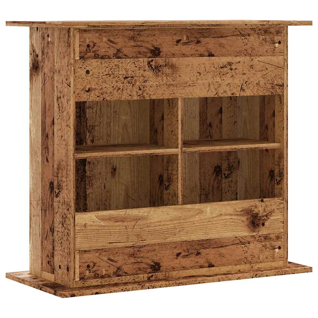 vidaXL Szafka pod akwarium, stare drewno, 81x36x73 cm