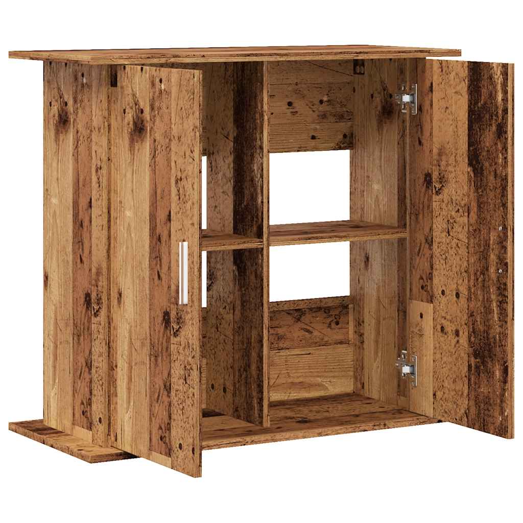 vidaXL Szafka pod akwarium, stare drewno, 81x36x73 cm