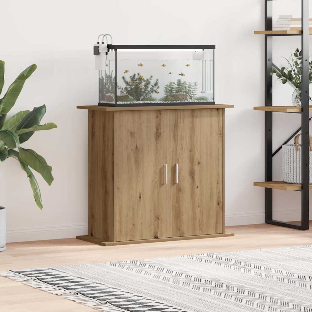 vidaXL Stojak na akwarium Artisan Oak 81x36x73 cm Drewno konstrukcyjne