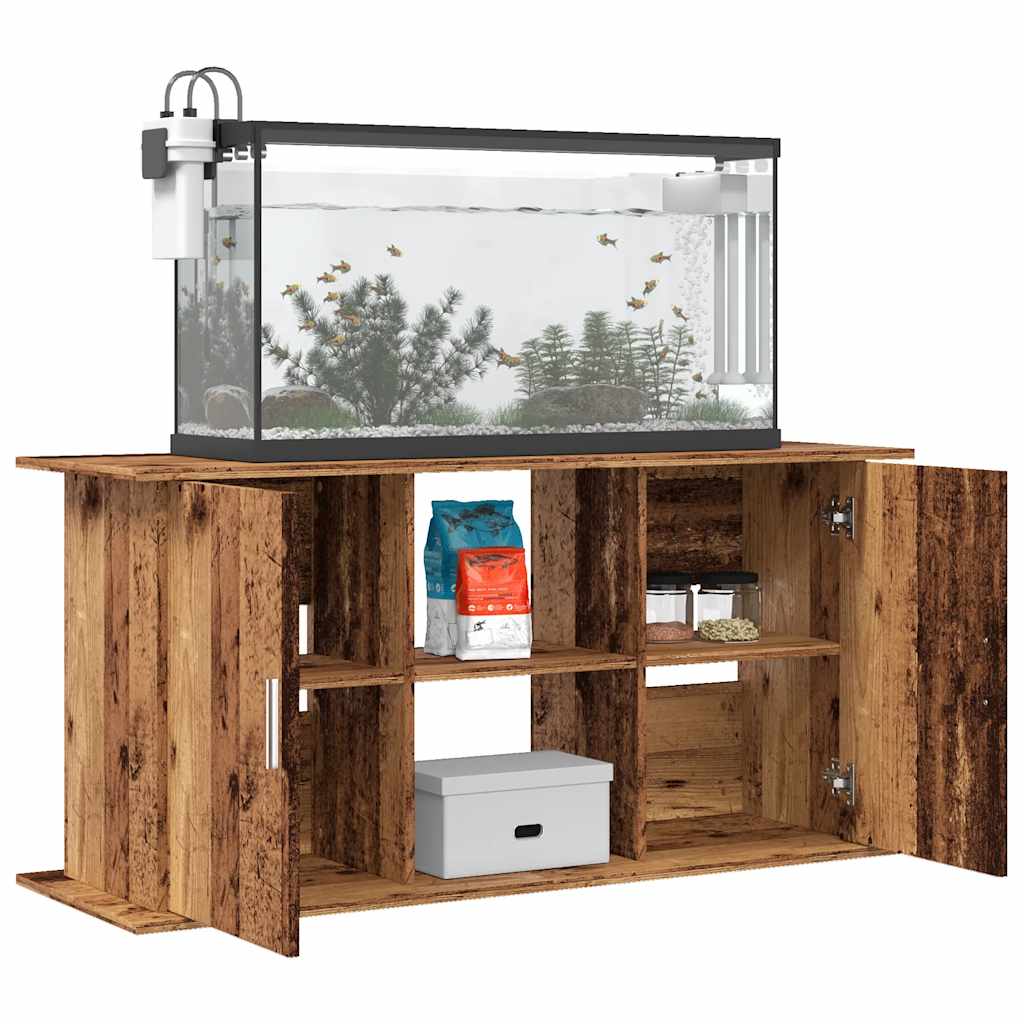 vidaXL Szafka pod akwarium, stare drewno, 121x41x58 cm