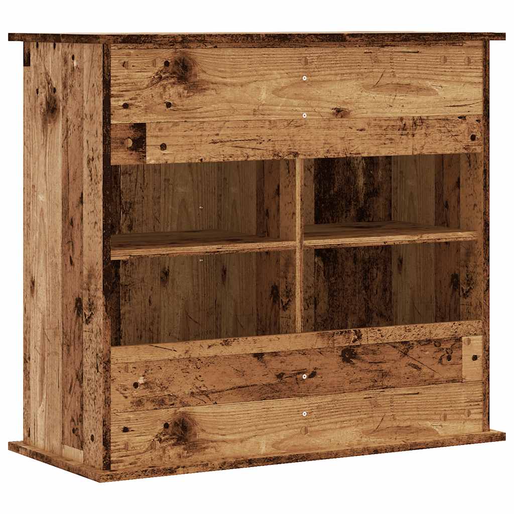 vidaXL Szafka pod akwarium, stare drewno, 81x36x73 cm