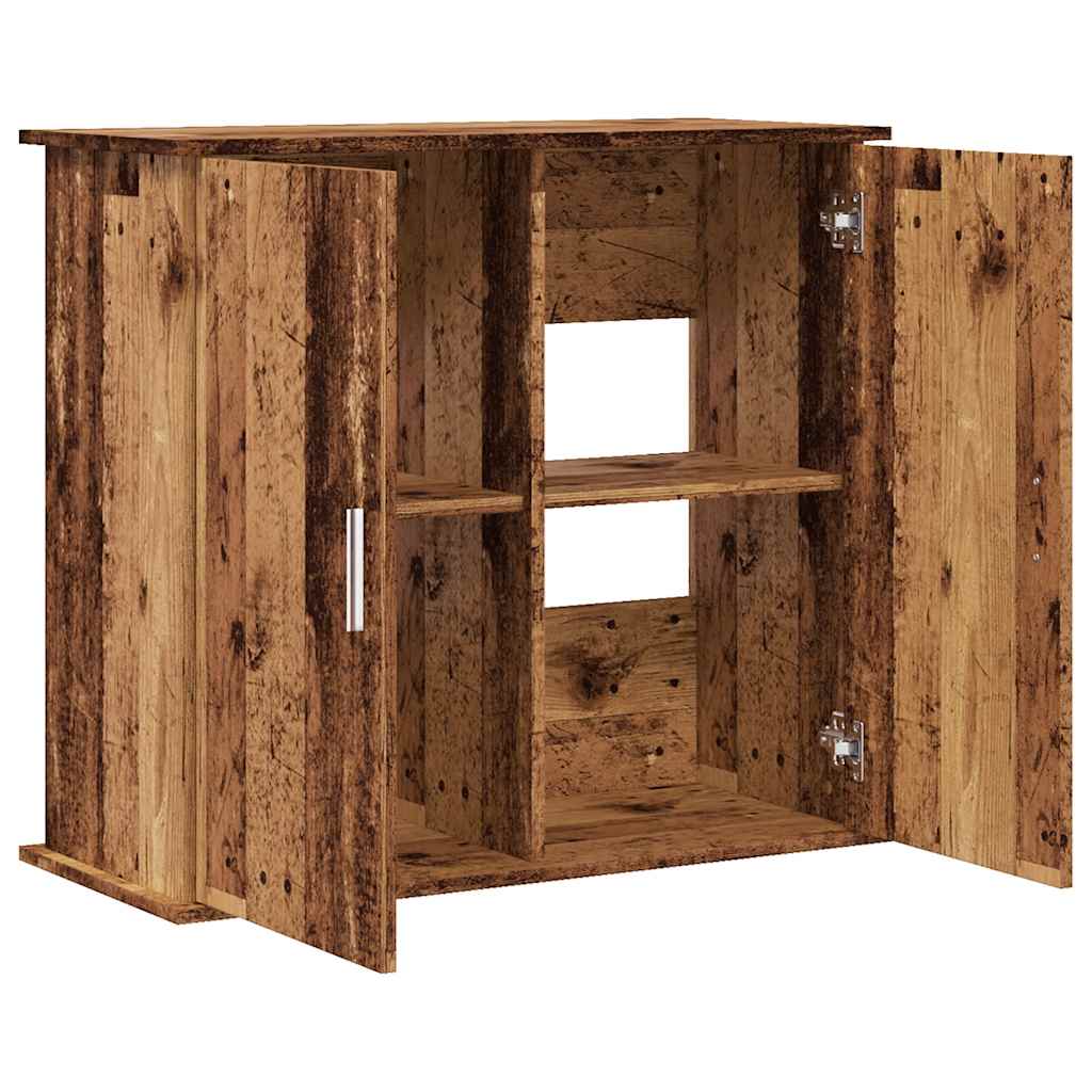 vidaXL Szafka pod akwarium, stare drewno, 81x36x73 cm