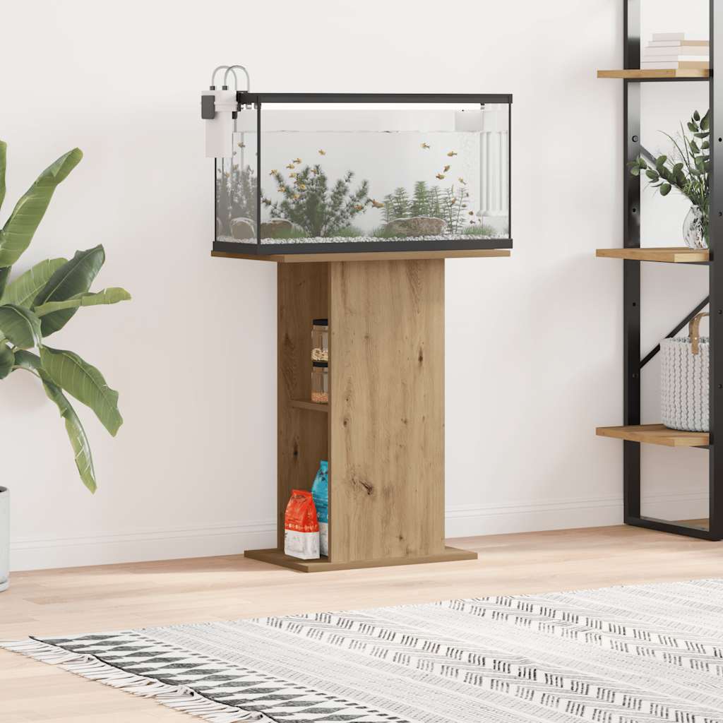 vidaXL Stojak pod akwarium Artisan Oak 36x60,5x72,5 cm Drewno konstrukcyjne