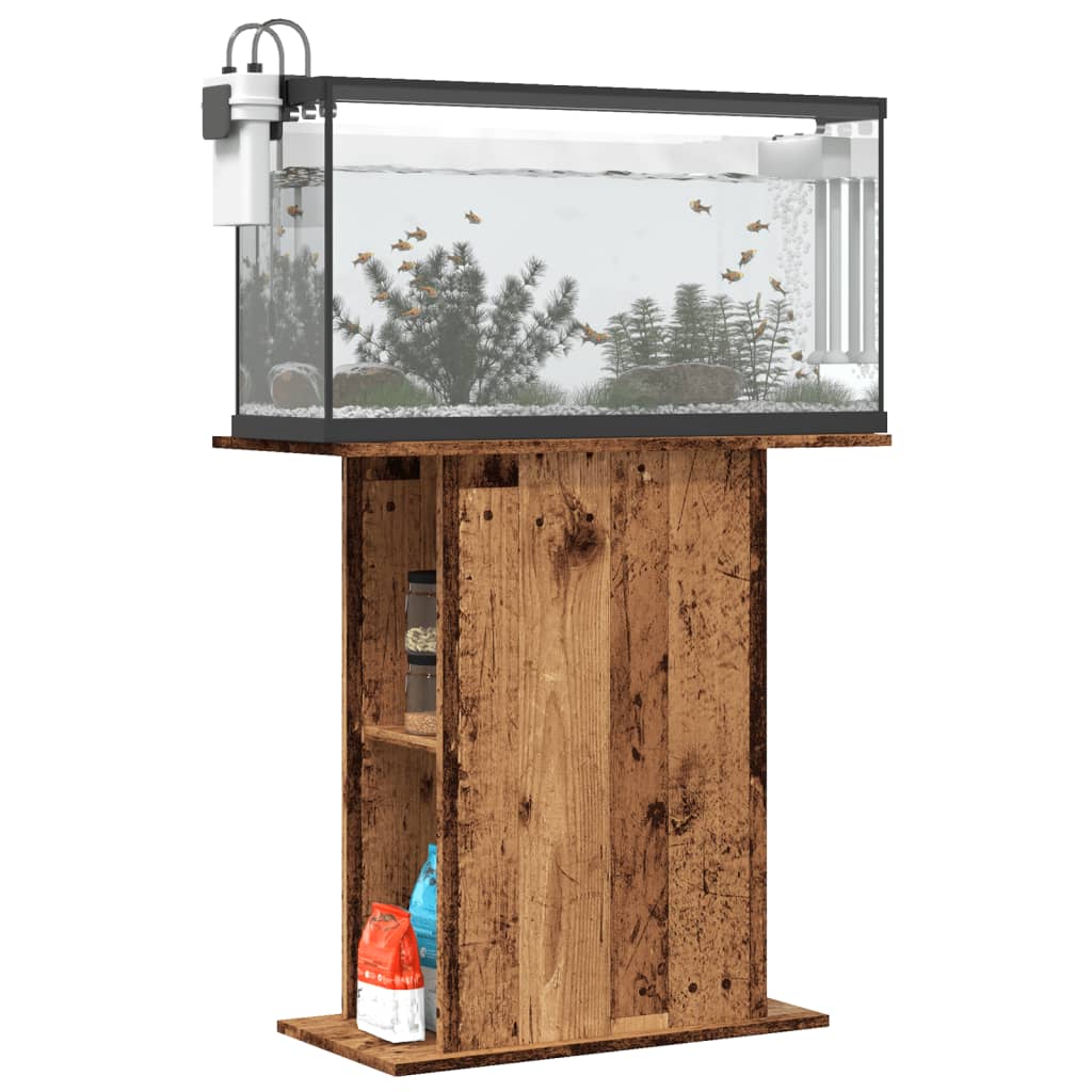 vidaXL Stojak pod akwarium Stare drewno 36x75x72,5 cm Drewno konstrukcyjne